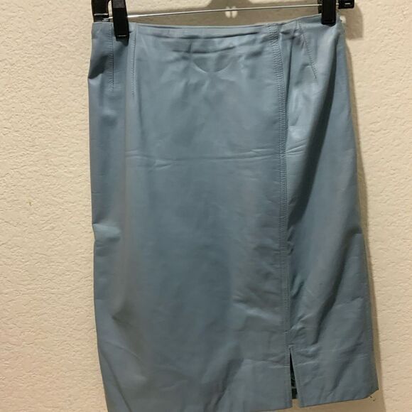 Vtg JOHN GALLIANO Lambskin  Pencil Skirt US 6 F 40 Made in  France - Picture 1 of 12